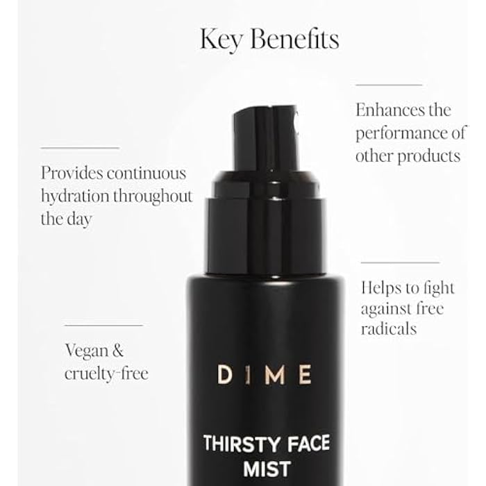 DIME Beauty Thirsty Face Mist with Electrolytes, Meadowfoam, and Sea Buckthorn, Hydrating Facial Spray, 2 oz / 60 ml - Image 3