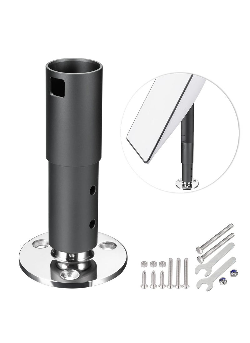 SYOSI Universal Antenna Mount, Antenna Mounting Kit for Starlink Satellite Dish V2 Standard Actuated Antenna - Solid Pipe Adapter + Stainless Steel Antennae Base, for Marine Automotive  - Image 1