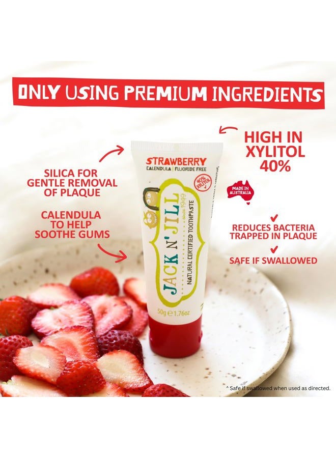 Jack N' Jill Natural Toothpaste, Blueberry & Strawberry, 1.76oz (Pack of 2) - Image 3