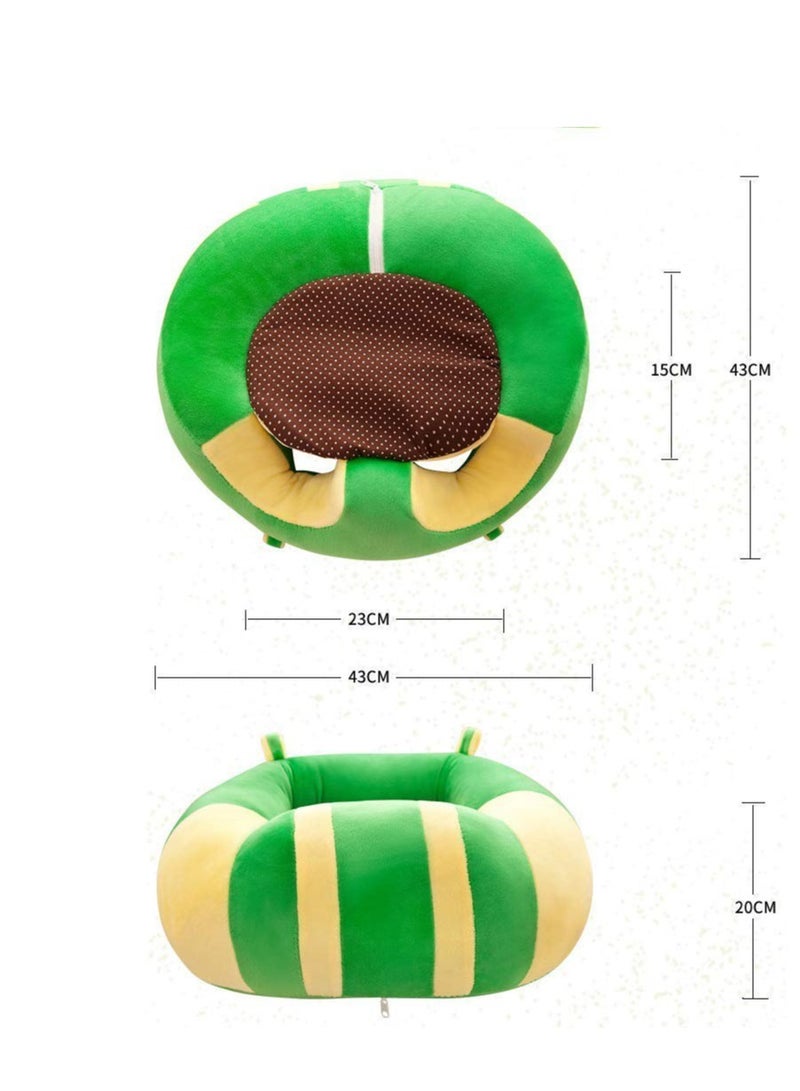 BAIG Plush Baby Seat Soft Stuffed Infant Learn Sit Sofa Chair Safe Baby Feeding Seat for Lunch Dinner Plush Educational Toys - Image 2
