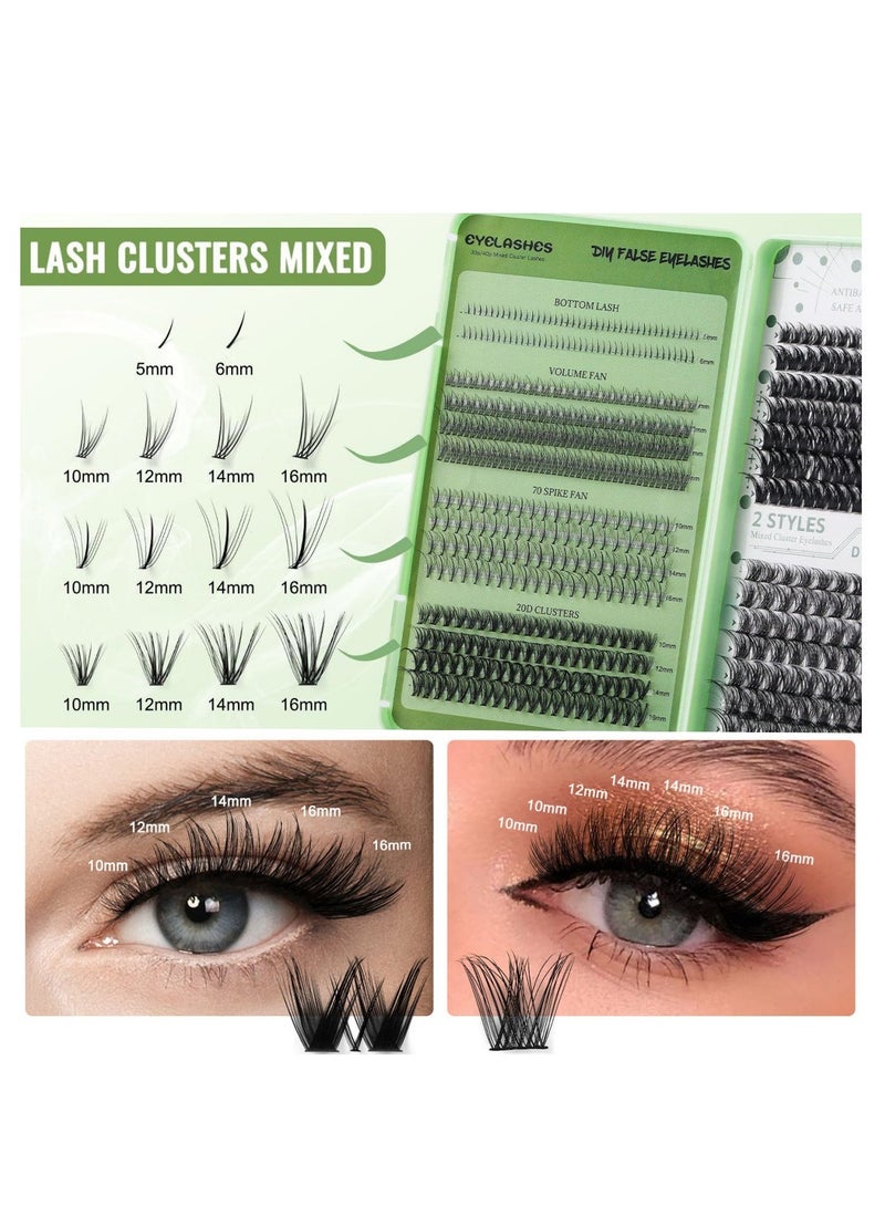 LashesMD DIY Eyelash Extension Kit Lash Clusters Kit Individual Cluster Lashes with Waterproof Lash Bond and Seal and Tweezers D Curl Lash Kit - Image 4
