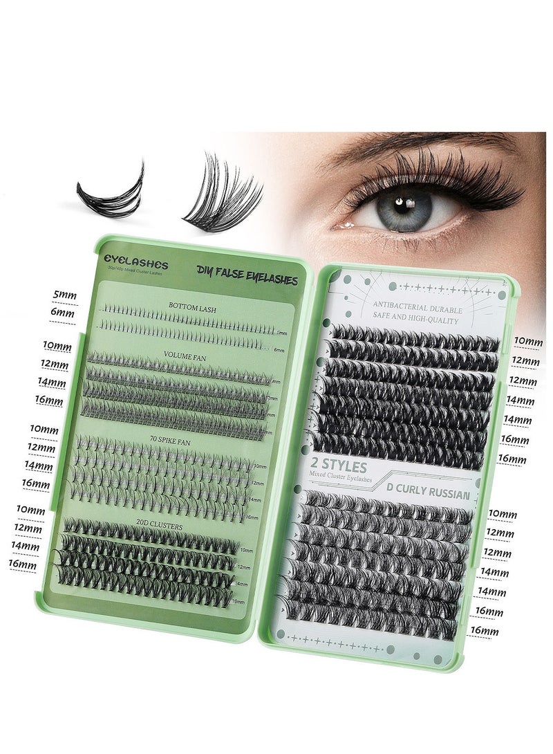 LashesMD DIY Eyelash Extension Kit Lash Clusters Kit Individual Cluster Lashes with Waterproof Lash Bond and Seal and Tweezers D Curl Lash Kit - Image 3