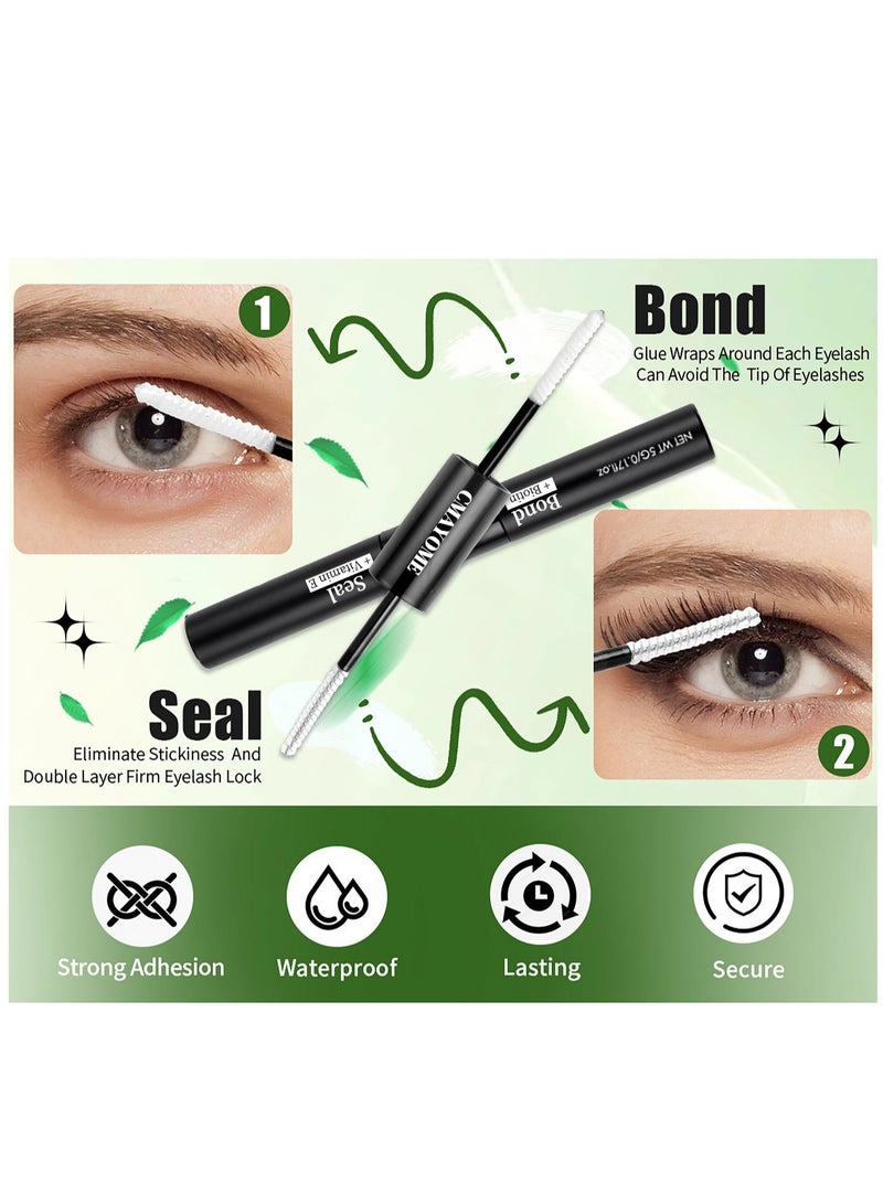 LashesMD DIY Eyelash Extension Kit Lash Clusters Kit Individual Cluster Lashes with Waterproof Lash Bond and Seal and Tweezers D Curl Lash Kit - Image 2