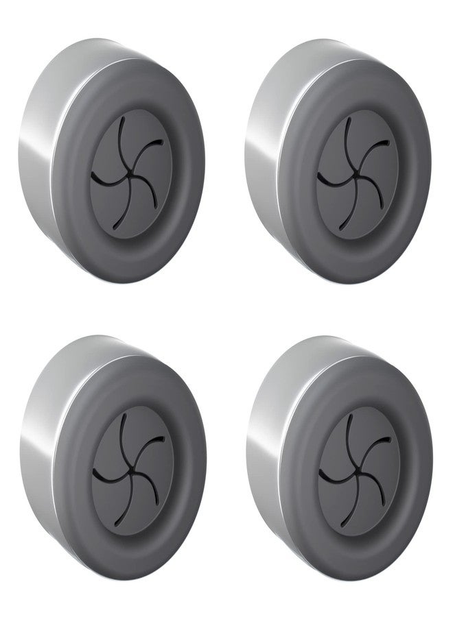 Hometastic 4 Premium Towel Holders in a Set for Bathroom, Kitchen and Household Made of Stainless Steel - Tea Towel Holder - Towel Hook - Round - Chrome - Self-Adhesive without Drilling (Dark Grey) - Image 1