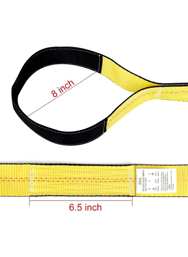 قطعتان، أحزمة رفع بطول 10 أقدام × 2 بوصة، سعة 15000 رطل، عبوة من قطعتين، أحزمة رفع شديدة التحمل، حزام إنقاذ الأشجار، حزام ونش - Image 2
