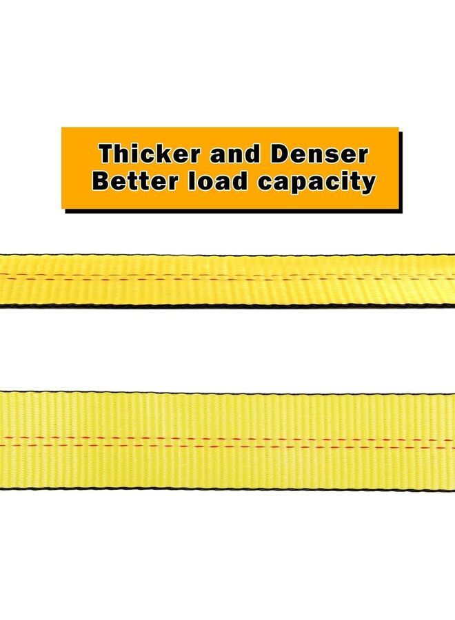 قطعتان، أحزمة رفع بطول 10 أقدام × 2 بوصة، سعة 15000 رطل، عبوة من قطعتين، أحزمة رفع شديدة التحمل، حزام إنقاذ الأشجار، حزام ونش - Image 3