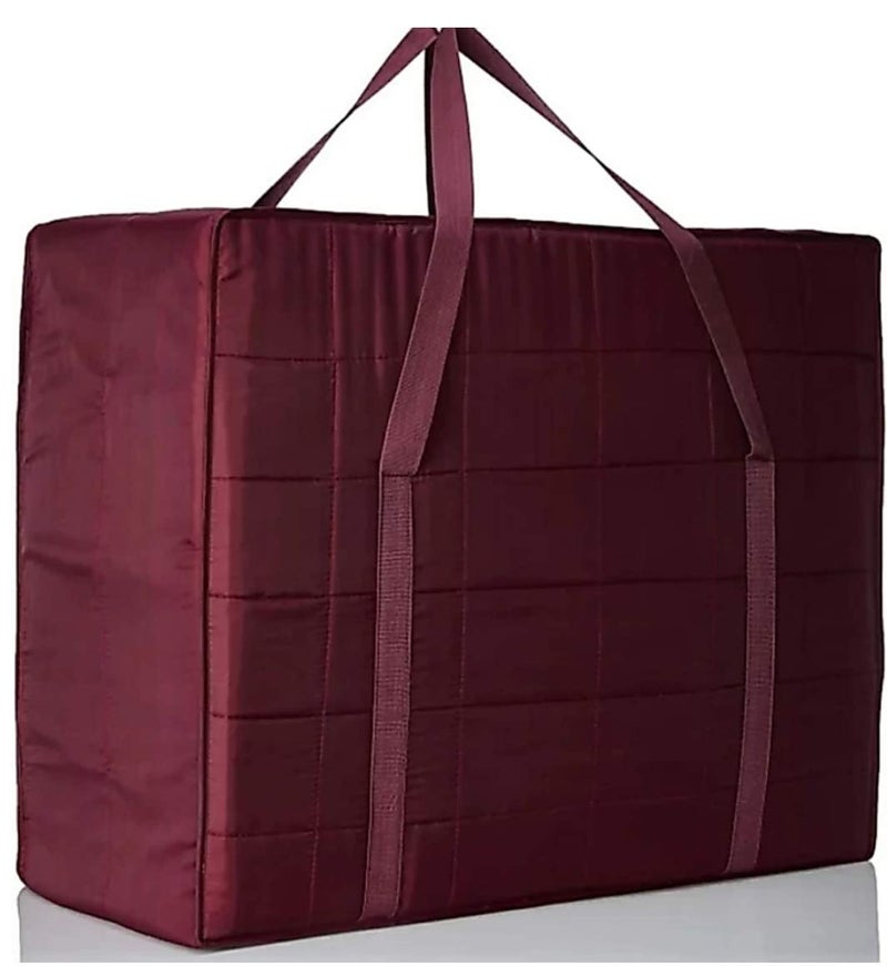 CUSTOMARY Nylon Double Bed Blanket Bag Cover/Saree Bag/Household Storage Bag With Water Proof Dust Proof, 54 x 34 cm, Multicolor - Image 5