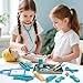 XZZO Kids Dentist Play Set 48 Pcs Doctor Kit for Toddlers 35 Pretend Playset for Toddlers with Medical Bag Stethoscope and Removable Teeth Educational Wooden Medical Kit for Boys Girls - Image 4