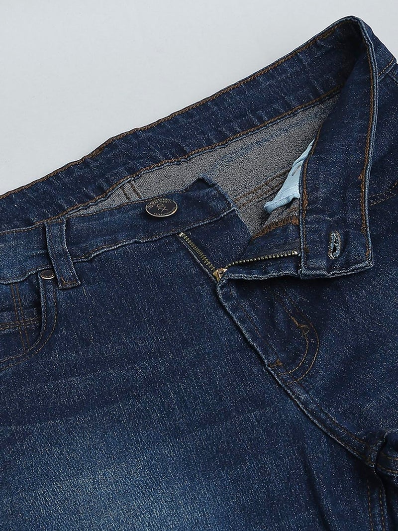 Thomas Scott Men's Mid-Rise Regular Fit Stretchable Jeans (TSJ011_Dark Blue, 34) - Image 3