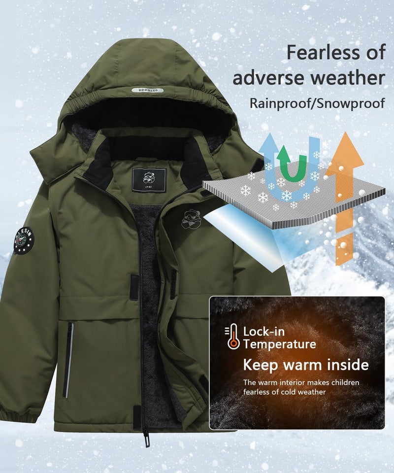 BYLESIN Kid's Waterproof Ski Jacket - Warm Winter Coat for Boys - Image 4