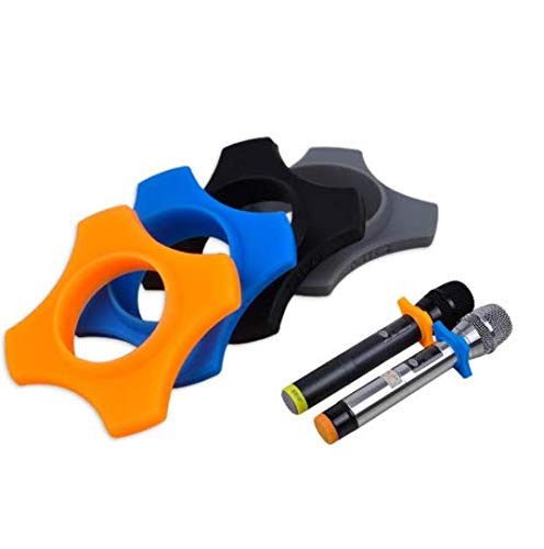 DNHCLL 4 PCS Rubber Microphone Anti-roll, Anti-fall And Anti-slip Sleeve KTV Microphone Protection Shockproof Ring Microphone Anti-slip Ring - Image 1