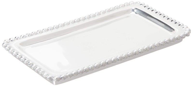 MARIPOSA BEADED STATEMENT TRAY | SILVER | BRILLANTE | GIFTS | STATEMENT TRAY | RECYCLED SANDCAST ALUMINUM | HANDMADE IN MEXICO - Image 3