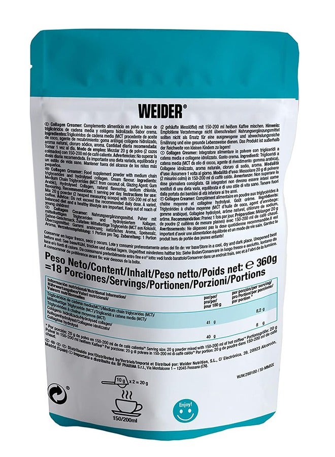 Weider Collagen Creamer, Keto Friendly, No Palm Oil, 360g Cream Flavour - Image 5