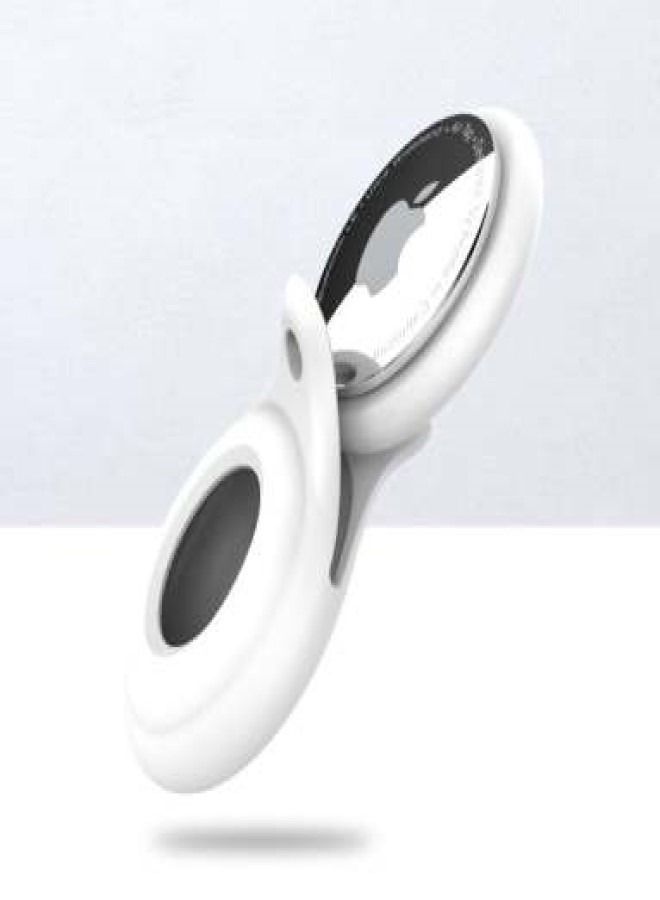 Apple AirTag Secure Holder with Spring Clip Snap Hook - Durable Scratch Resistant Case With Open Face & Raised Edges - Protective AirTag Keychain Accessory For Keys, Pets, Luggage & More