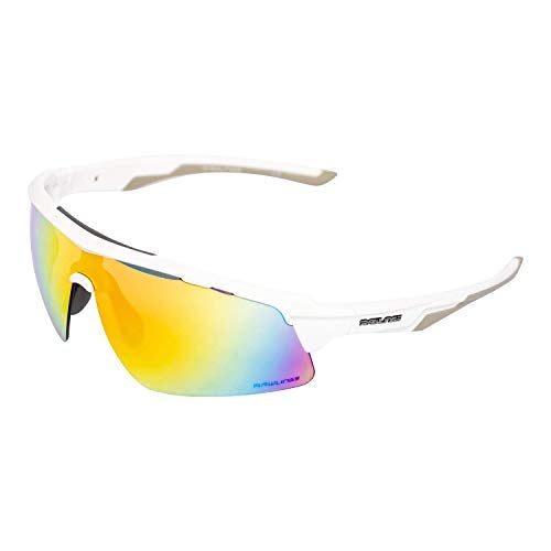 Rawlings Baseball or Softball Sunglasses - Ages 10 to Adult - Unisex Fit - Cycling Sunglasses - White/Orange/Multi - Image 1