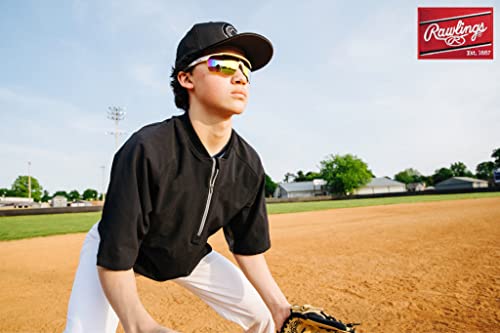Rawlings Baseball or Softball Sunglasses - Ages 10 to Adult - Unisex Fit - Cycling Sunglasses - White/Orange/Multi - Image 2