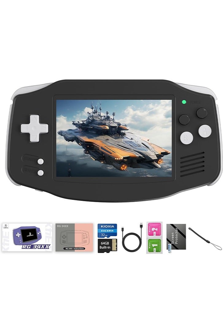 ANBERNIC  RG34XX Retro Handheld Game Consoles RG34XX Classic Retro Gaming Console 32+64G Card  rg34xx Portable Gaming Console Linux 64-bit 3500mAh Battery WiFi Bluetooth HD and TV  - Image 1