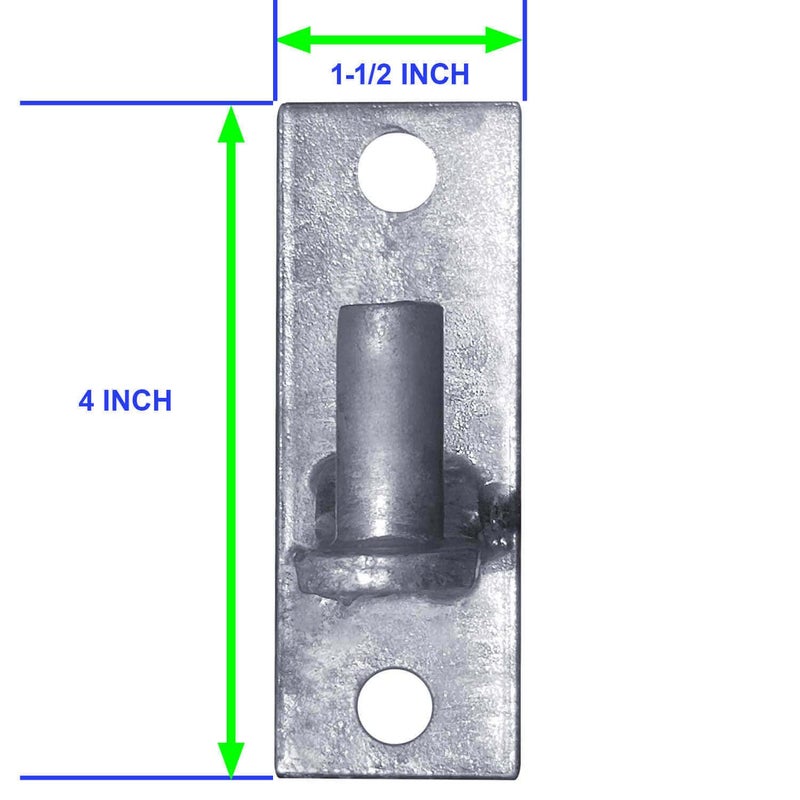 Jake Sales Wall Mount Flat Back Chain Link Fence Gate Hinge - 5/8 Hinge Pin 2 Pack - Image 2