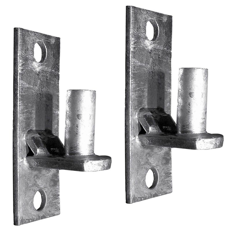 Jake Sales Wall Mount Flat Back Chain Link Fence Gate Hinge - 5/8 Hinge Pin 2 Pack - Image 1