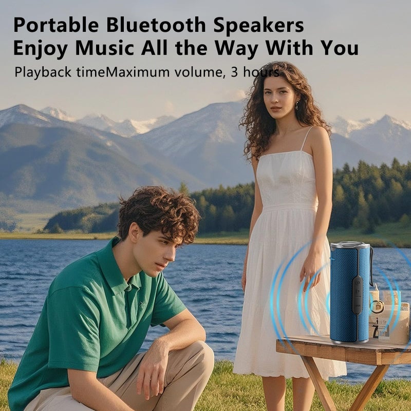 COOPERS Portable Bluetooth Speaker, Wireless Bluetooth Speaker, IPX5 Waterproof Speakers with RGB Lights, Loud Stereo Sound Deep Bass, Long Playtime TWS Pairing for Home/Party/Outdoor Beach - Image 4