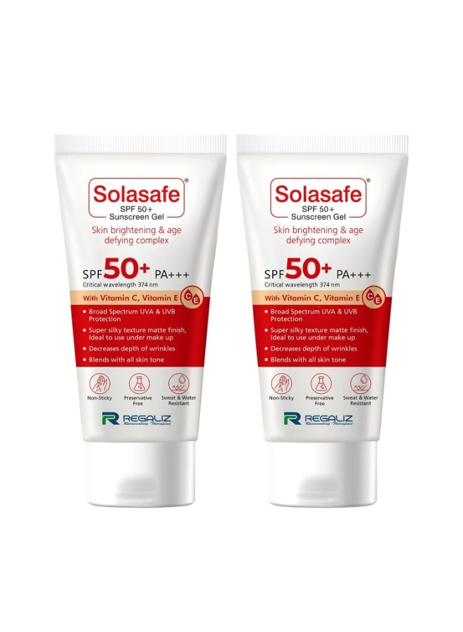 Regaliz Sunscreen SPF 50+ for All Skin Types| Broad-Spectrum UVA & UVB Protection | Water-Resistant, Lightweight, and Non-Greasy Formula |100ml ( Pack of 2) - Image 1