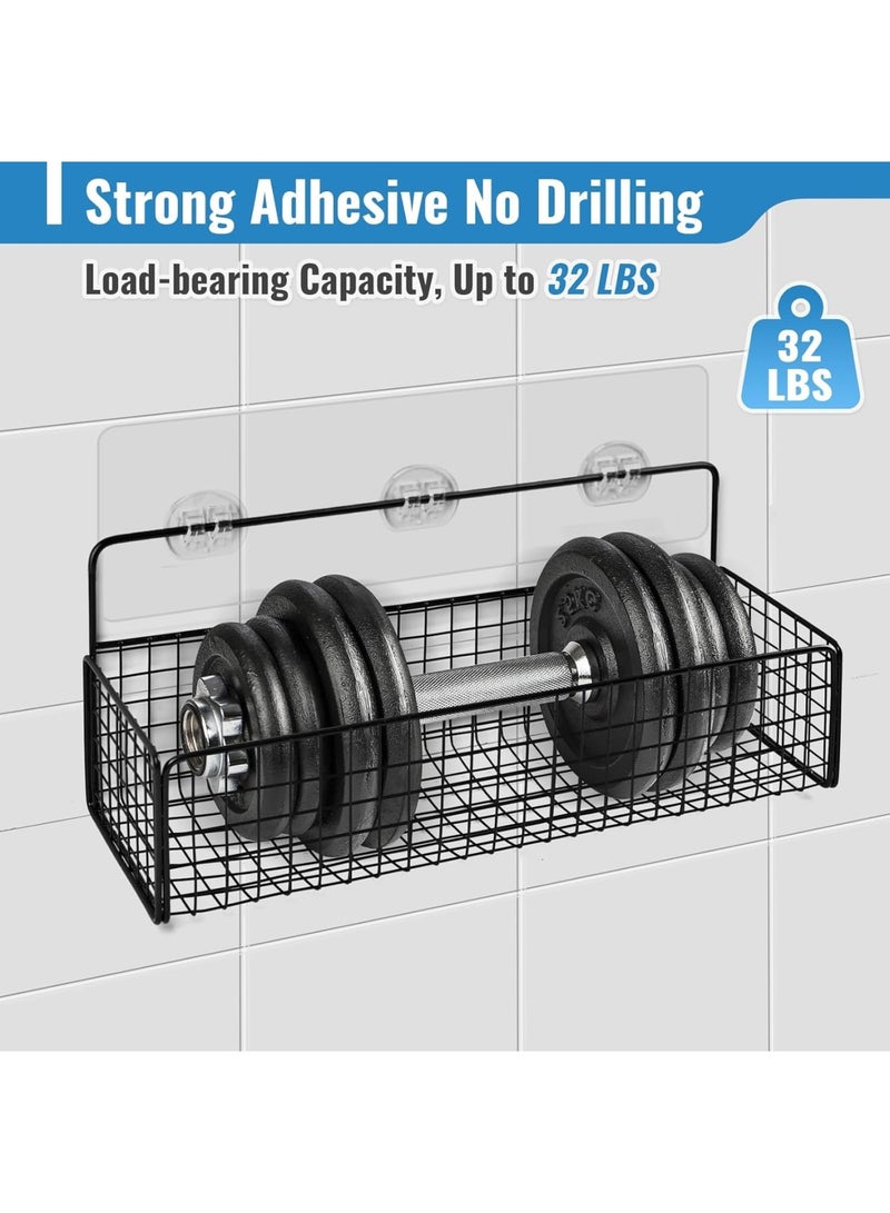 Luckam 15-Pack Adhesive Shower Caddy Replacement, No-Drilling Bathroom Hooks, Waterproof Adhesive Strips for Shower Shelves, Kitchen Storage Racks, Wall Organizers, 3-Size Multi-Purpose Mounting Pads - Image 2