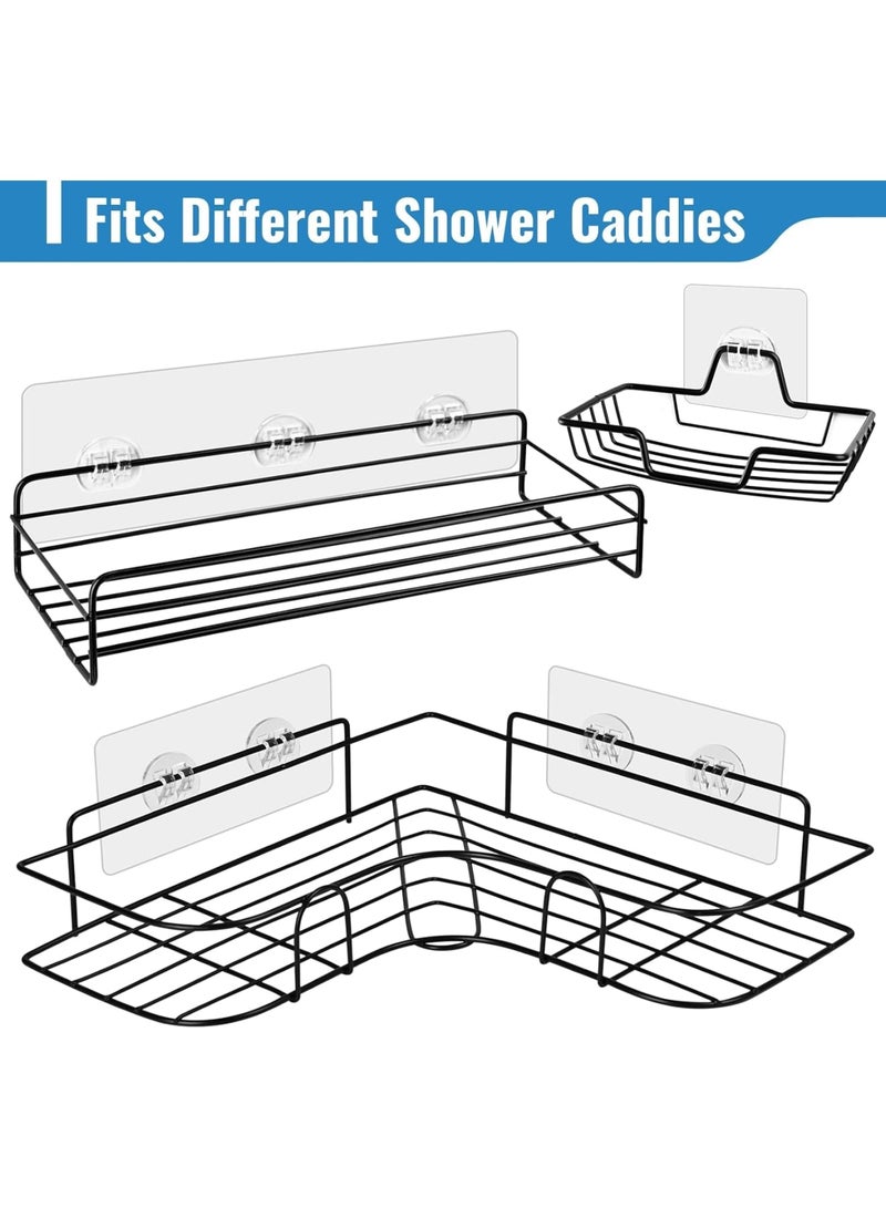 Luckam 15-Pack Adhesive Shower Caddy Replacement, No-Drilling Bathroom Hooks, Waterproof Adhesive Strips for Shower Shelves, Kitchen Storage Racks, Wall Organizers, 3-Size Multi-Purpose Mounting Pads - Image 4