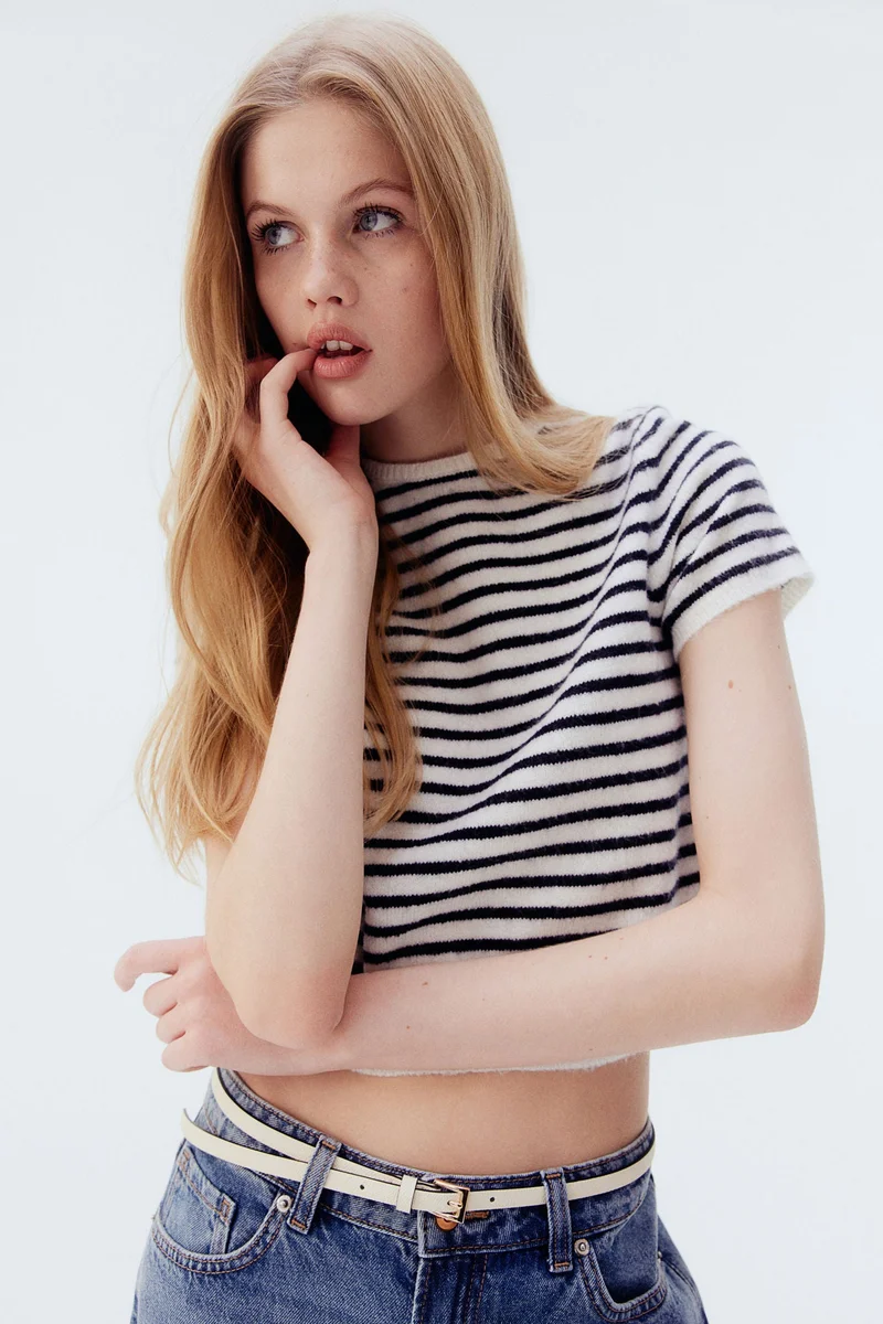 H&M Fine-knit T-shirt