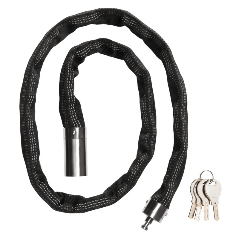 FIGODE Stainless Steel Chain Lock with 4 Same Keys, Rustproof Lock and Chain, Marine Grade Lock for Bike, Moto, Scooter, Boat, Truck and Door. Anti-Theft – 110 CM Long Chain - Image 2