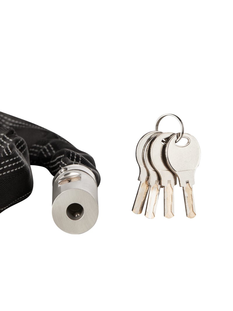 FIGODE Stainless Steel Chain Lock with 4 Same Keys, Rustproof Lock and Chain, Marine Grade Lock for Bike, Moto, Scooter, Boat, Truck and Door. Anti-Theft – 110 CM Long Chain - Image 3