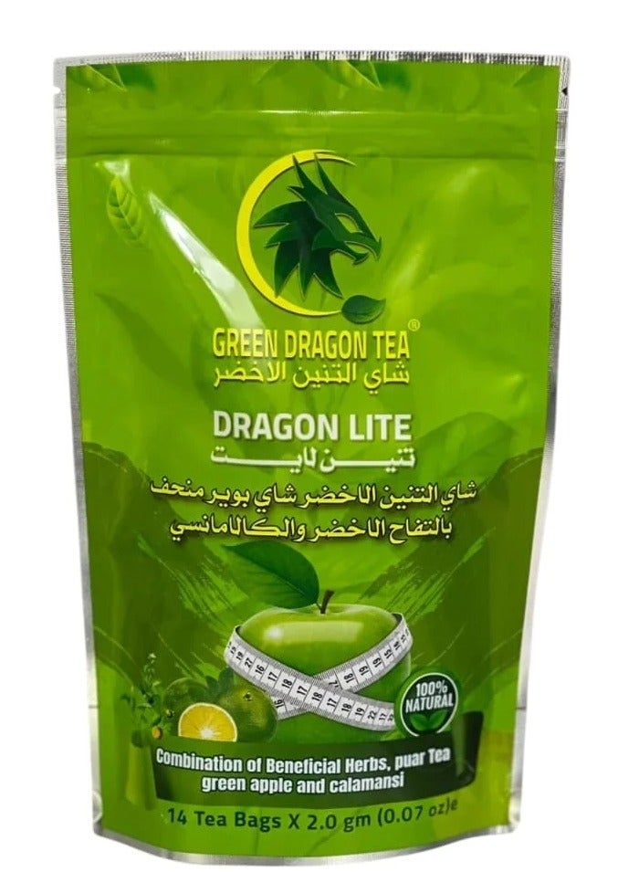 Dragon Light Green Tea, 14 sachets, 2 grams each