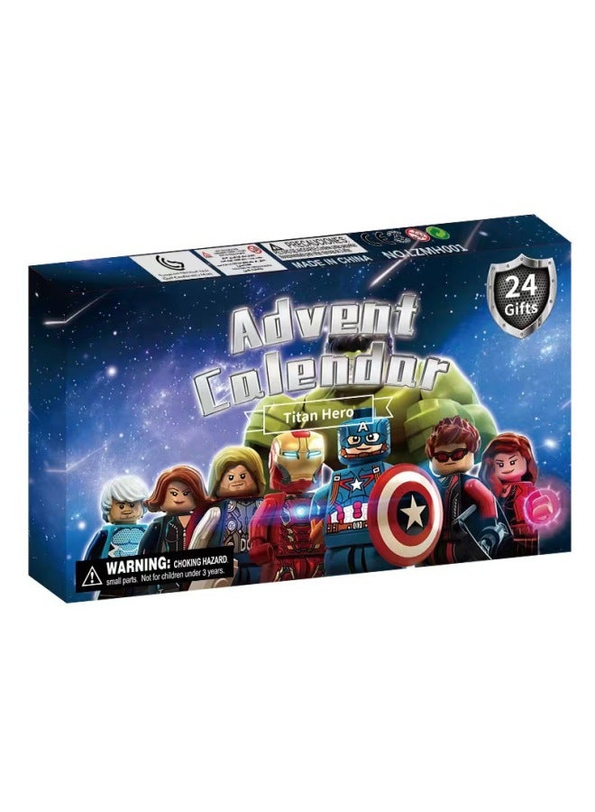 Hot Blind Box Eve Gifts For Children Avengers 24 Figure Digital Down Countdown-Color:Doll 24-piece Blind Box Drawing Set Lzmh003 - Image 3