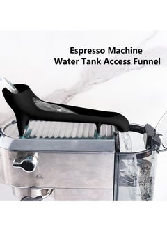 SYOSI Water Tank Funnel for Espresso Machine, Water Tank Quick Access Espresso Funnel, Silicone Coffee Funnel for Espresso Machine with Water Tank Fast Flowing Work (Black)  - Image 3