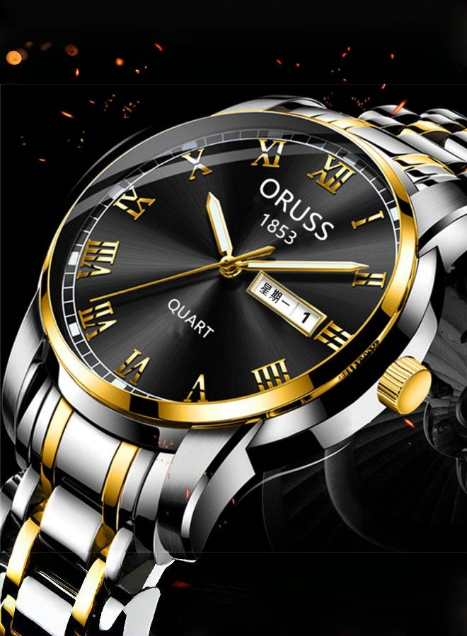 ORUSS Watches for Men Stainless Steel Quartz Water Resistant Watch 5120 - Image 4