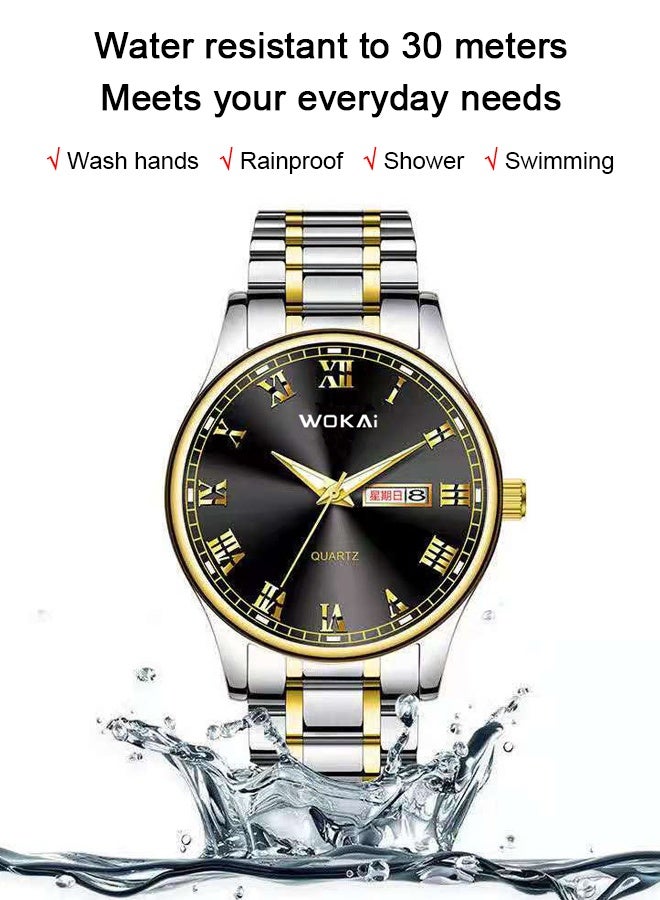 ORUSS Watches for Men Stainless Steel Quartz Water Resistant Watch 5120 - Image 3