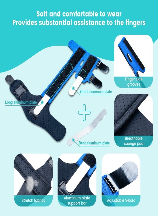 DrFinger Broken Finger Splint Brace for Trigger Finger,Injured, Arthritis Pain, Adjustable Brace with 2 Aluminum Plate (2-Fingers) - Image 5