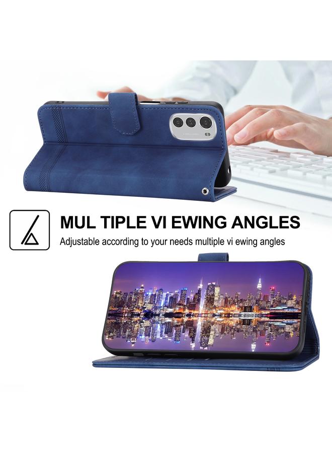 S-TOP Case For Motorola Moto G22 4G/E32s Dierfeng Dream Line TPU + PU Leather Phone Case - Image 4