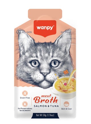 wanpy Meat Broth Salmon & Tuna for Cats (50gm) x 12pcs - pzsku/Z9062544CA258B73A9DB4Z/45/_/1730295868/a24265e5-3857-431b-bc9f-852c51c73b29