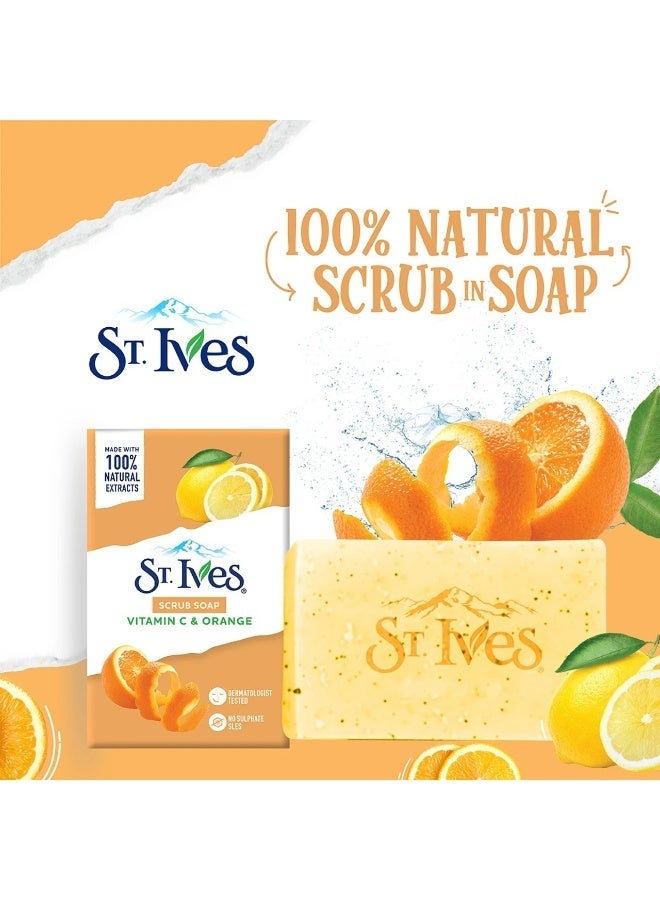 St. Ives' Scrub Bar Soap With Vitamin C1 & Orange Packs) - Image 1