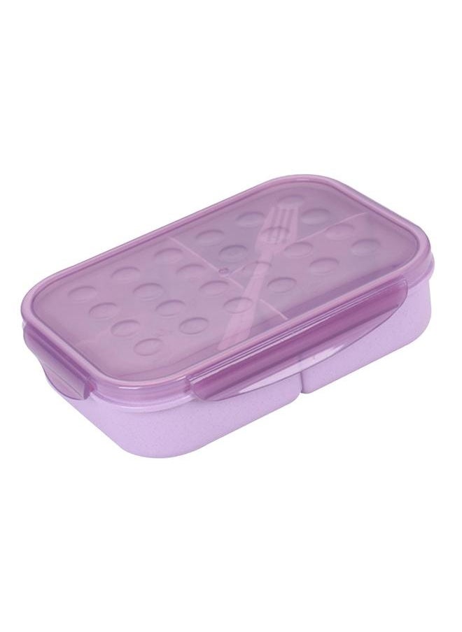 NIBEMINENT Bento Box 3 Compartments Leakproof 4 Buckles Sturdy Microwave Safe Adult Lunch Box with Fork for Office School Home  - Image 2