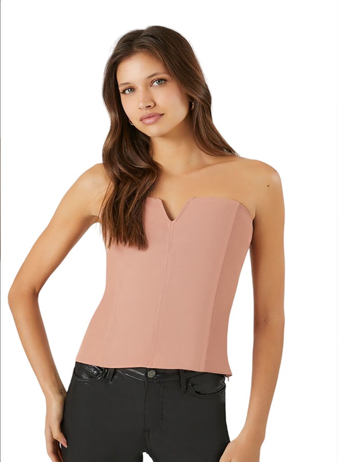 FOREVER 21 Twill V-Wire Tube Top - Image 1
