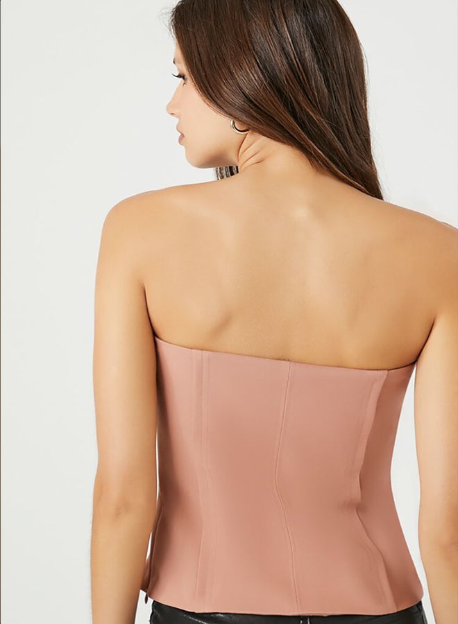 FOREVER 21 Twill V-Wire Tube Top - Image 3