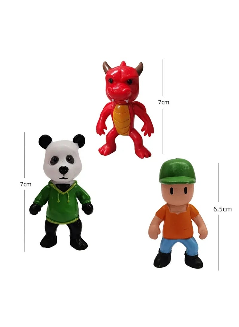 null - 8pcs Stumble Guys Action Figure Kawaii Anime PVC Game Model Statue Set 7cm - Image 1