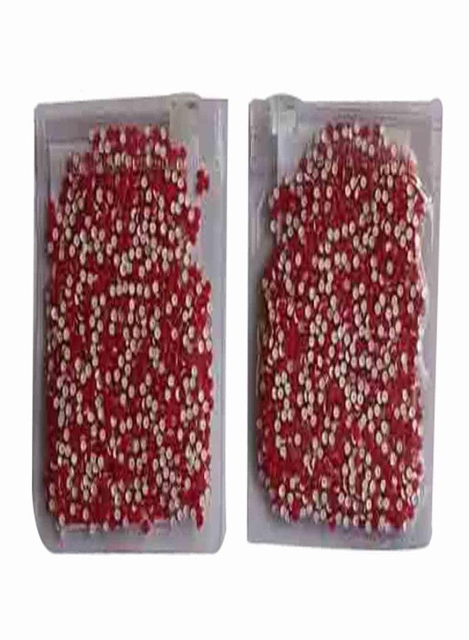 Heeva Creation Velvet Small Bindi Combo.Size- 000.Colour- Red.(Pack Of 2). - Image 1