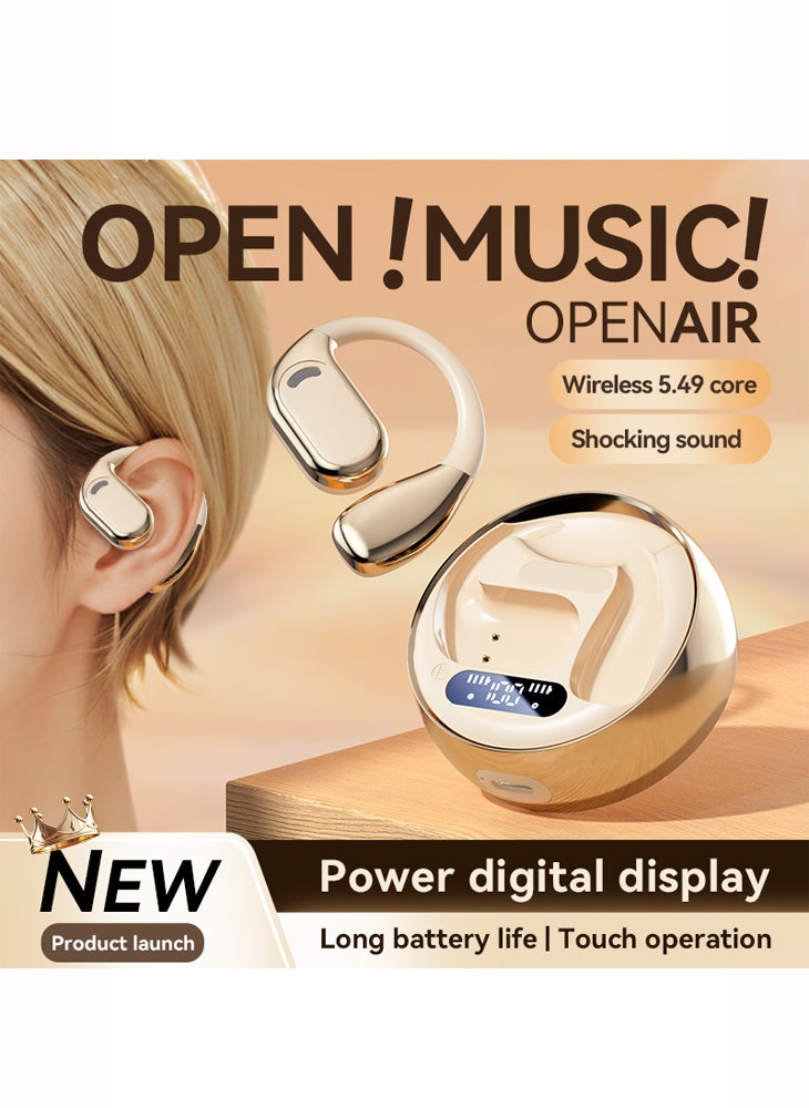 تشوميل سماعة رأس بلوتوث لاسلكية مفتوحة، سماعة أذن مثبتة على الأذن 5.4 لتشغيل الألعاب الرياضية - Image 1