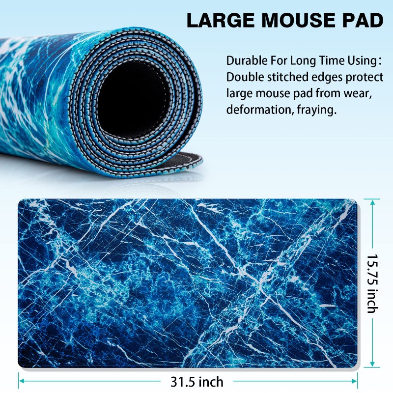 Canjoy Gaming Mouse Pad, Large Extended Mouse Pad Big Computer Mousepad for Home Office Gaming Work 31.5x15.7inch - Image 2