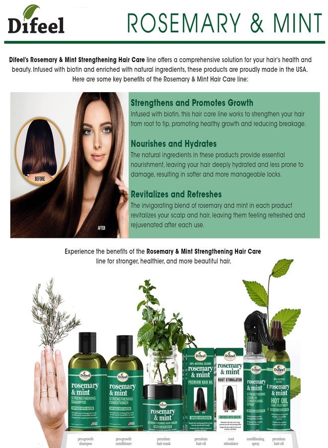 Difeel Rosemary and Mint Premium Hair Oil with Biotin 2.5 oz. - Image 5