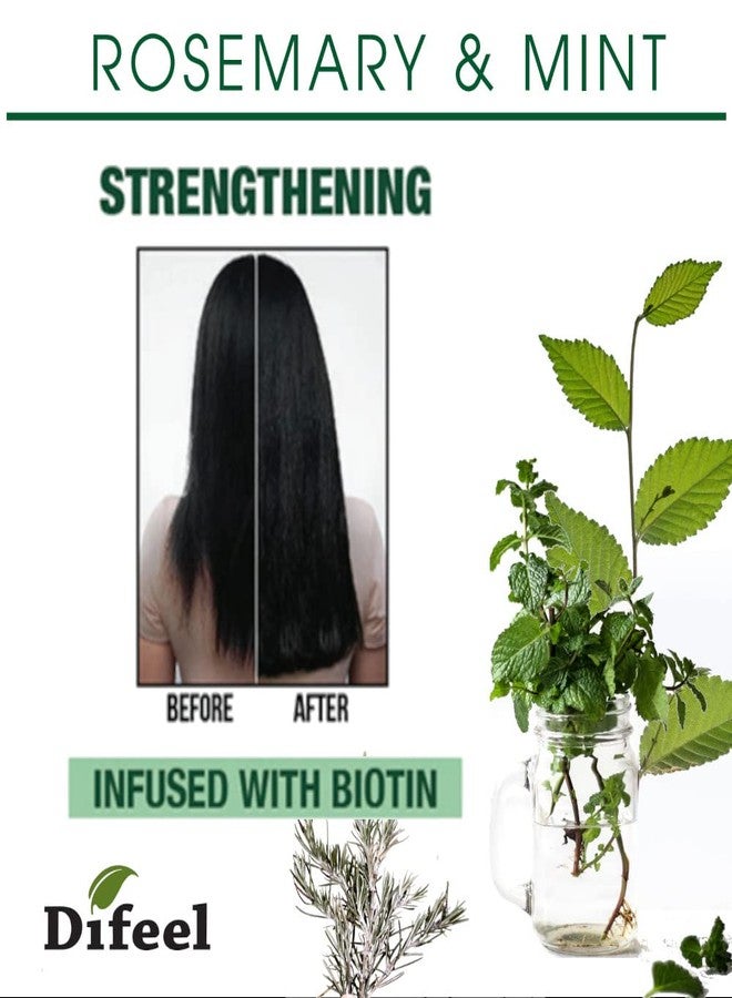 Difeel Rosemary and Mint Premium Hair Oil with Biotin 2.5 oz. - Image 2