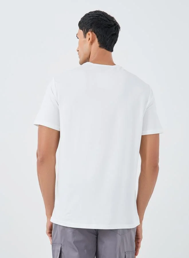 Take Two Take Two Slogan Printed Round Neck Regular Fit T-Shirt
