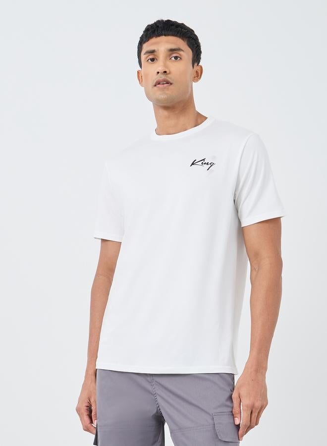 Take Two Slogan Printed Round Neck Regular Fit T-Shirt - Image 1